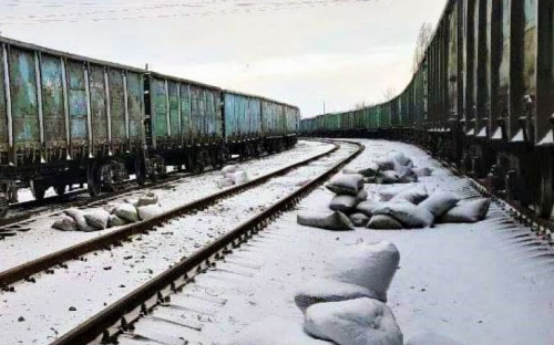 Десятки мужчин пытались украсть более 60 тонн угля из поезда на Донетчине
