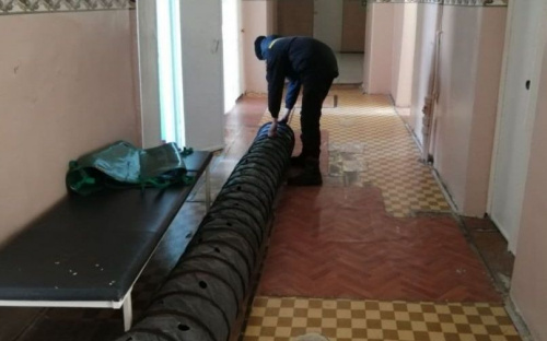 Больницу на Донетчине обогревают тепловыми пушками