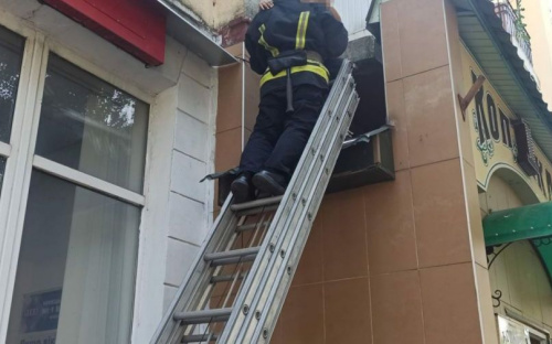 На Донетчине ребенок не мог слезть с крыши пристройки
