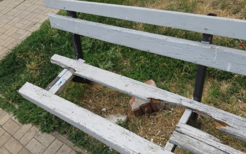 Мариупольские вандалы устроили погром в Приморском парке (ФОТОФАКТ)
