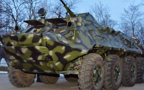 Отремонтированный БТР пополнил автопарк полиции Донецкой области (ФОТО)