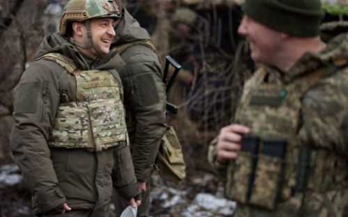Президент Украины побывал на передовой в зоне проведения ООС на Донбассе
