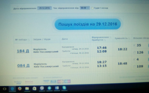 Перед Новым годом мариупольцы разметают ж/д билеты как горячие пирожки