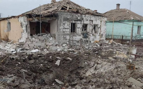 Опубликованы фото авиаобстрела Сартаны в Мариупольском районе