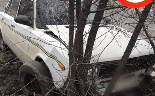 В Мариуполе водитель въехал в дерево и сбежал