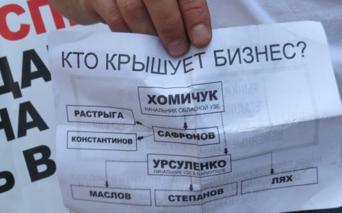 У мариупольской прокуратуры пикетчики передали компромат на коррупционеров (ФОТО+ВИДЕО)