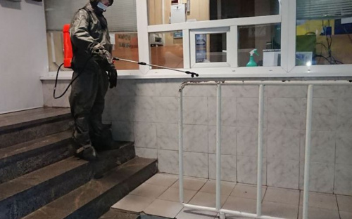 В Мариуполе продезинфицировали отделение полиции (ФОТО)