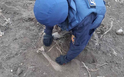 Под Мариуполем возле дачного кооператива нашли минометную мину