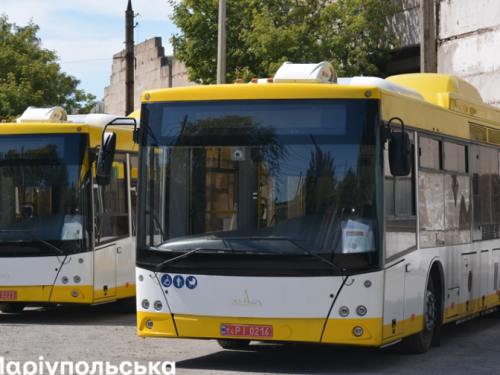 Мариупольскому ТТУ передали 64 новых автобуса