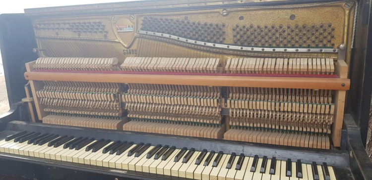 Музыка ветра, моря и пианино: на побережье Мариуполя зазвучал сломанный ранее инструмент