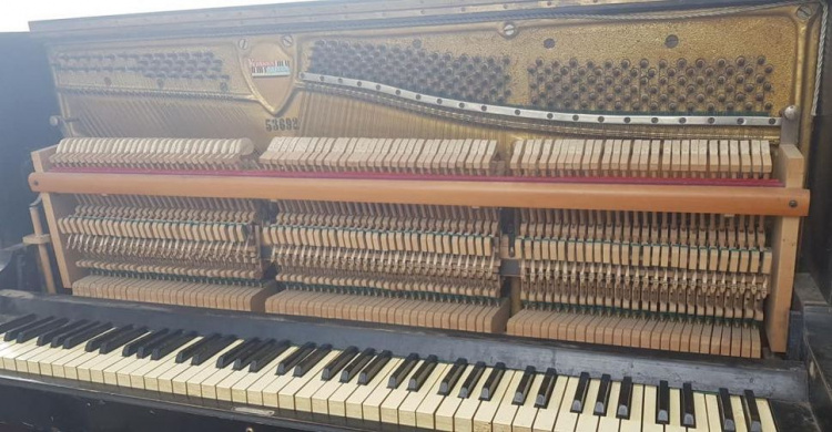 Музыка ветра, моря и пианино: на побережье Мариуполя зазвучал сломанный ранее инструмент