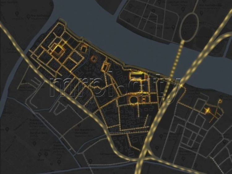 Схема освещения туристических маршрутов в Бангкоке. Разработано в рамках сотрудничества Н.Каблуки и Р.Нарбони
