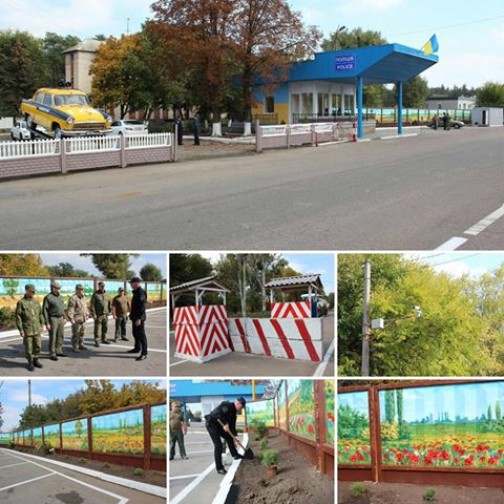 Ремонт, видеокамеры и озеленение: Как в Славянске отремонтировали пост полиции (ФОТО)