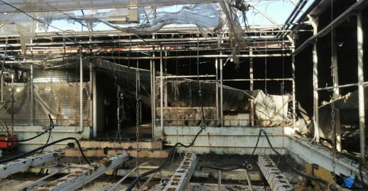 В Мариуполе сгорел прозрачный объект