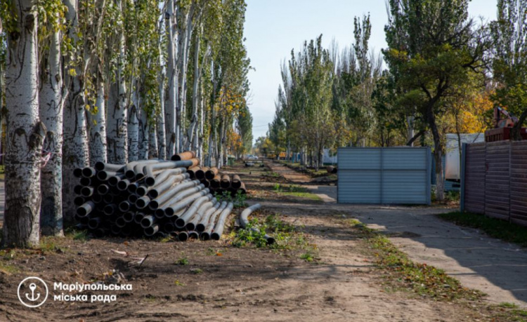 Реконструкцию набережной в Мариуполе начали с замены канализации