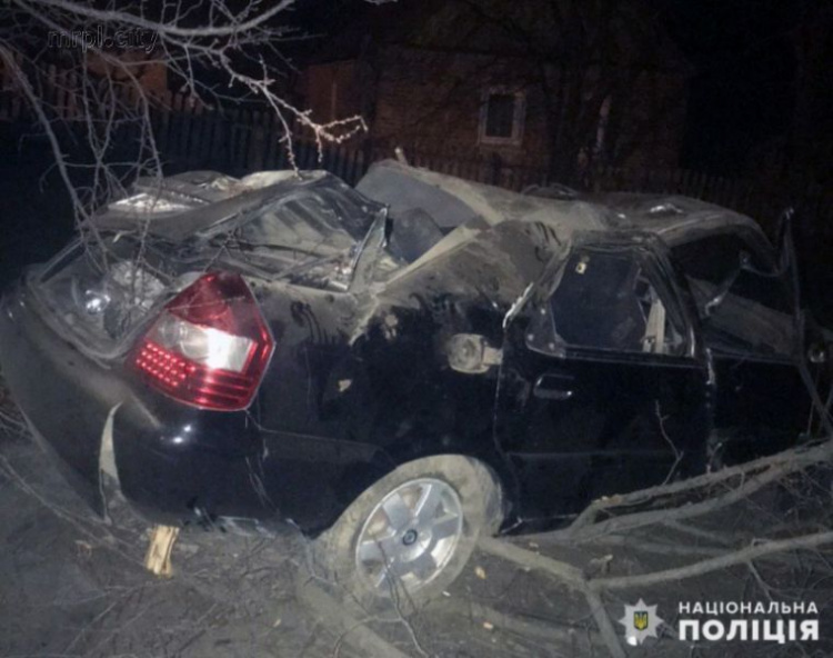ДТП на Донетчине: машина перевернулась и въехала во двор частного дома (ФОТО)