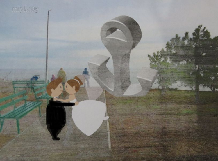 Смотровую площадку у моря украсит гигантский символ Мариуполя (ФОТО+ВИДЕО)