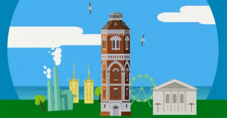 Столетнюю историю водонапорной башни в Мариуполе поместили в короткий ролик (ВИДЕО)