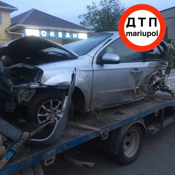 На трассе Мариуполь – Запорожье из-за животного перевернулся автомобиль