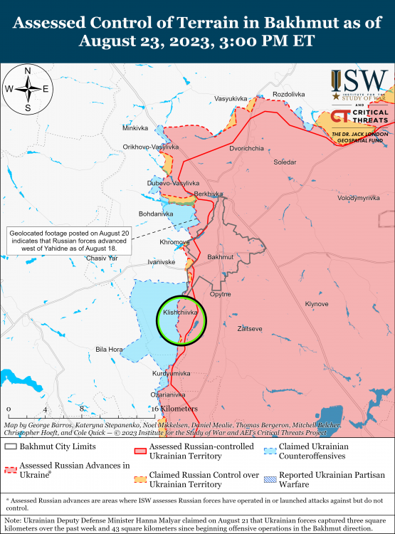 Сили оборони стримують росіян на Бахмутському, Авдіївському та Мар’їнському напрямках – карта