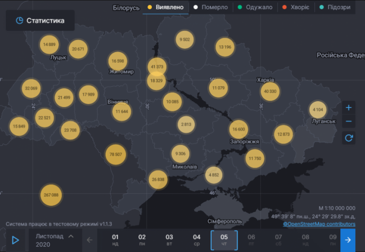 В Украине третий день подряд - антирекорд по количеству новых случаев COVID-19