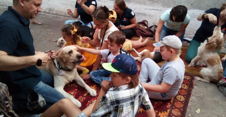 В Мариуполе мопсы и лабрадоры помогают детям адаптироваться к жизни (ФОТО)