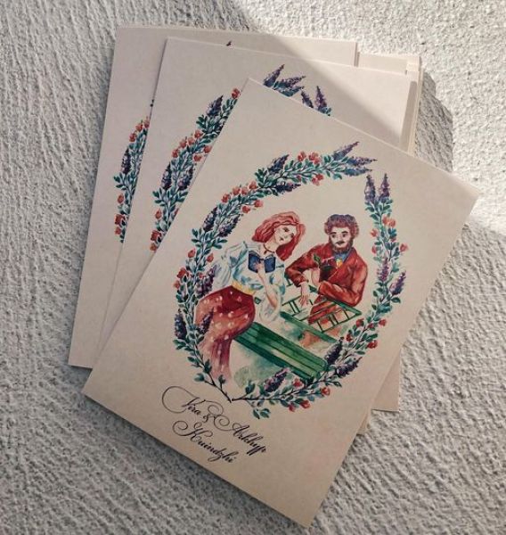 Мариупольцев Архипа Куинджи и его жену Веру изобразили на открытках ко Дню влюбленных