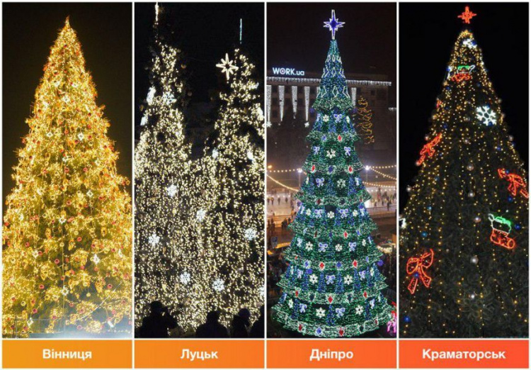 Мариупольская елка «борется» за звание самой красивой в Украине (ФОТО)