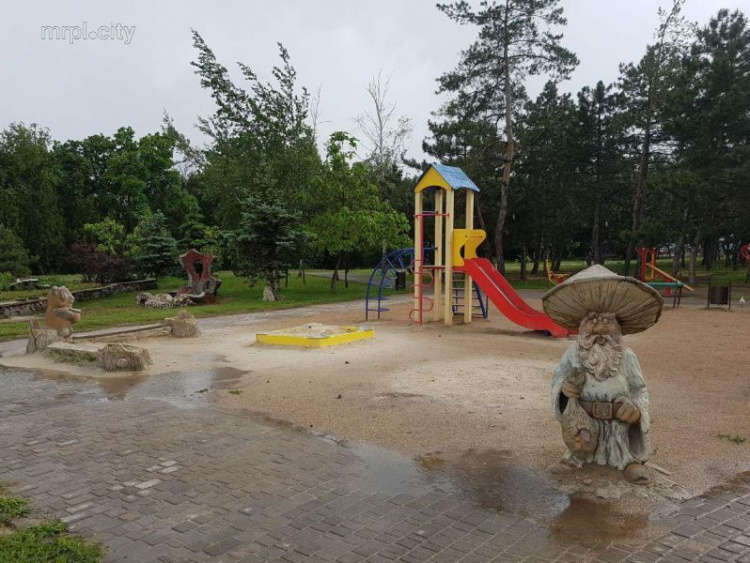 Приморский парк Мариуполя «ожил» под дождем (ФОТОФАКТ)