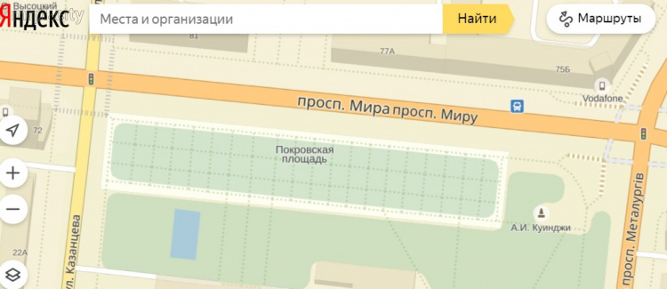 «Яндекс» вернёт центральной площади Мариуполя её настоящее название