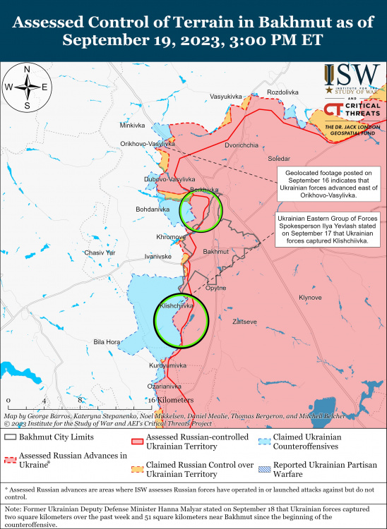 Росіяни атакували Україну дронами, а ЗСУ проводили штурми під Бахмутом – деталі та карта