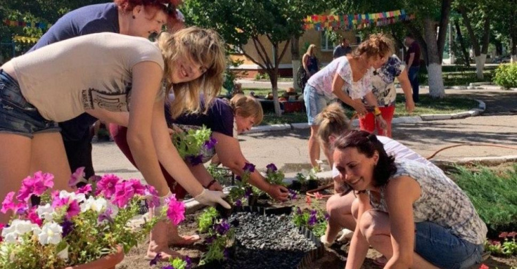 Зеленый центр Метинвест помогает мариупольцам создавать цветущие дворы