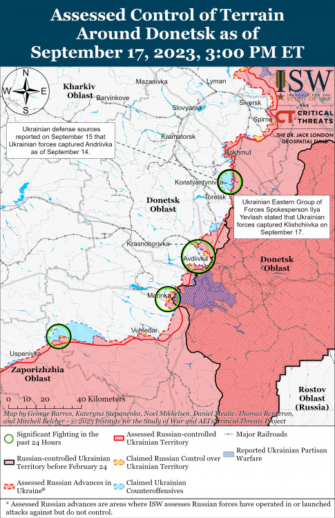 Сили оборони утримують ініціативу на Авдіївському та Шахтарському напрямках - карта