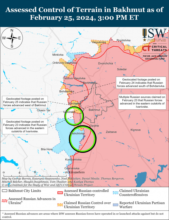 Росіяни пройшли вперед на захід від Авдіївки – карта бойових дій