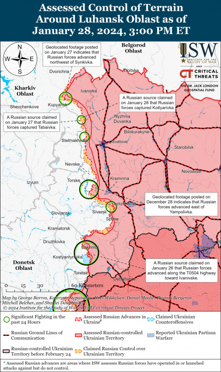 Росіяни просунулися південніше Авдіївки, а ЗСУ відбили майже 50 атак на Донбасі - карта