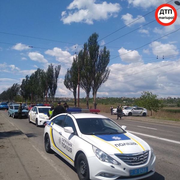 В Мариуполе машина патрульной полиции попала в аварию (ФОТО)