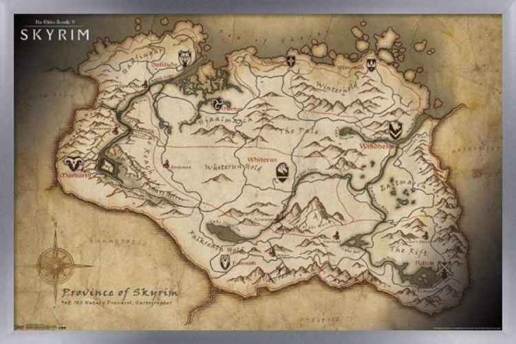 В украинском учебнике по географии нашли карту фэнтези-игры Skyrim (ФОТО)