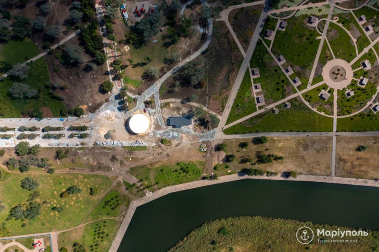 Мариупольцам показали, как выглядит парк имени Гурова с квадрокоптера