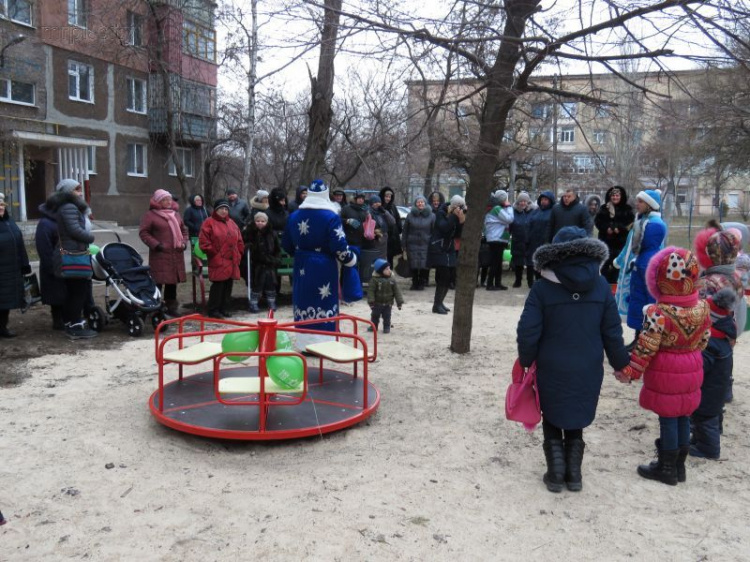 Открытие детской площадки на Морском бульваре