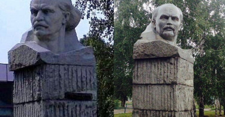 На Донбассе памятник Шевченко сделали из коммуниста Димитрова
