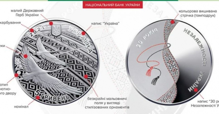 В Украине к 30-летию Независимости выпустили новую монету
