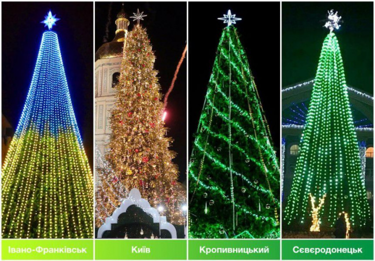 Мариупольская елка «борется» за звание самой красивой в Украине (ФОТО)