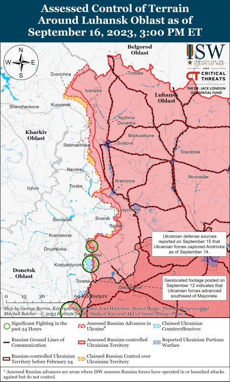 Сили оборони відбили 13 атак та мали успіх у районі Кліщіївки під Бахмутом – карта