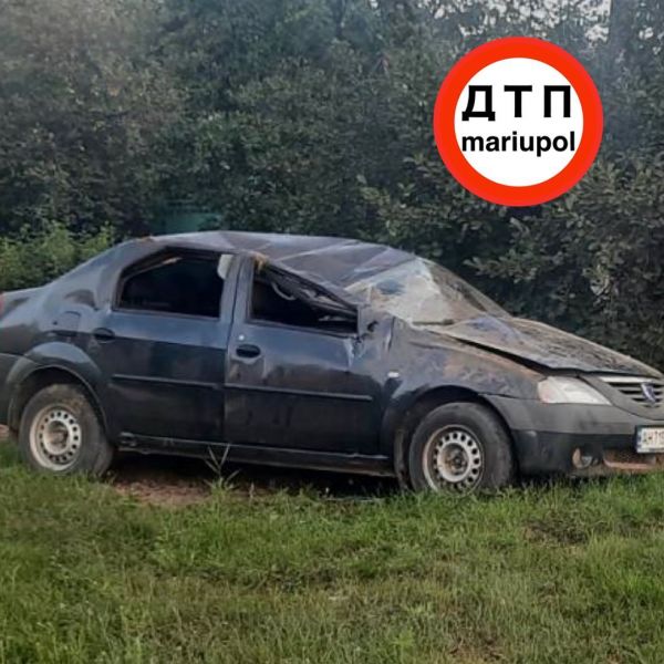 В Мариуполе несколько раз перевернулось авто: пьяный водитель пытался объехать пешехода-нарушителя