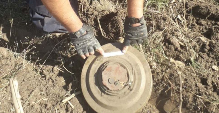 В селе на Донетчине нашли противопехотную мину (ФОТО)