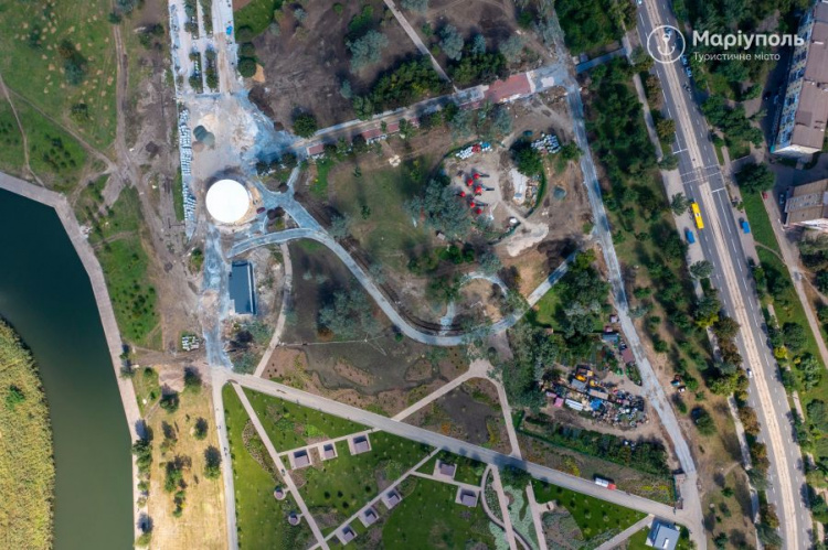 Мариупольцам показали, как выглядит парк имени Гурова с квадрокоптера