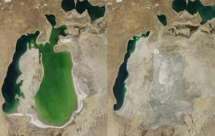 NASA показало, как высыхало Аральское море