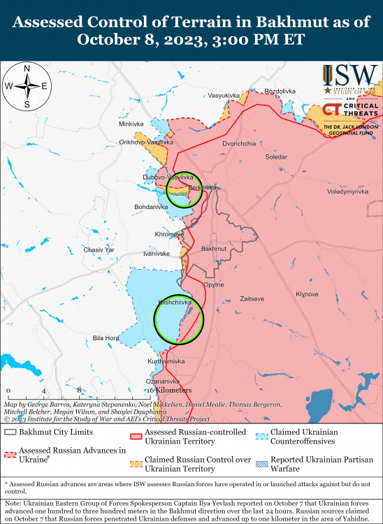 Сили оборони досягли успіху в районах Андріївки та Кліщіївки під Бахмутом  - карта