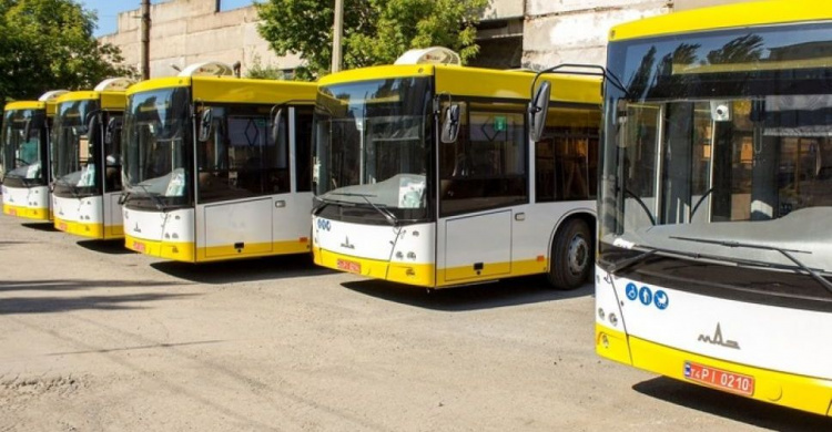 С пылу с жару: в Мариуполь заехали еще пять новеньких автобусов (ФОТО)