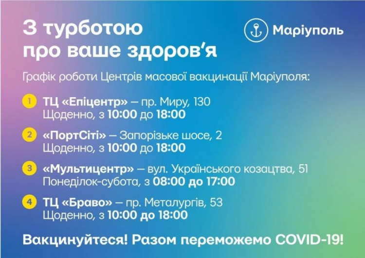 Какие вакцины от COVID-19 доступны мариупольцам и где можно привиться?